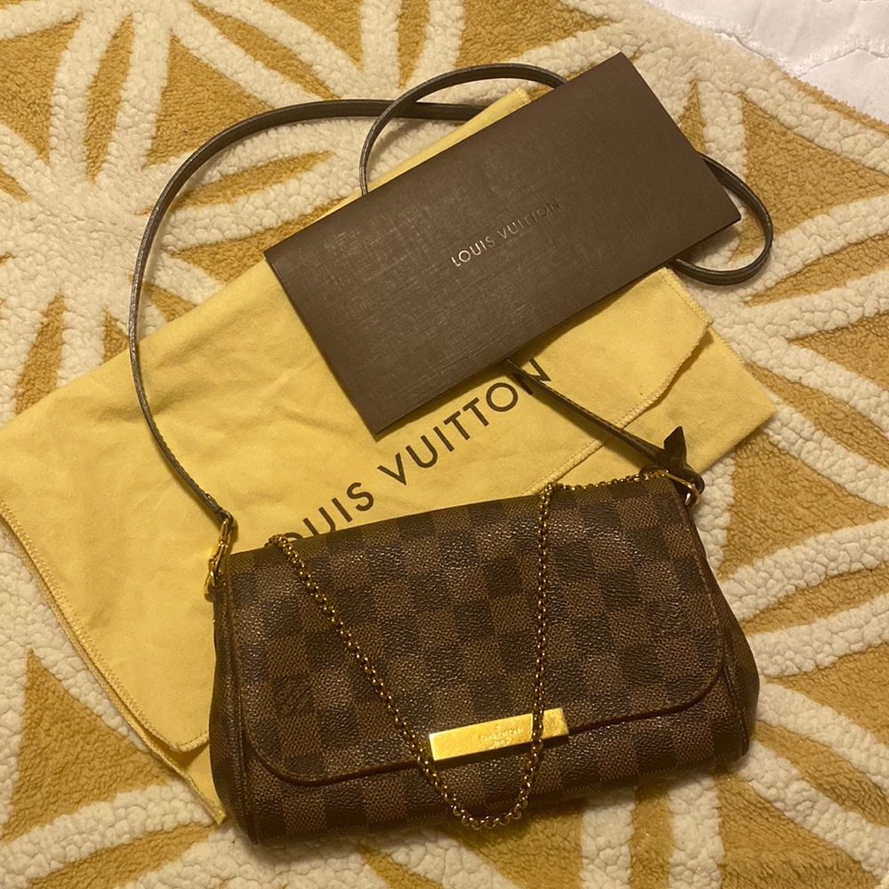 SOLD! Louis Vuitton Favorite PM Ebene Damier